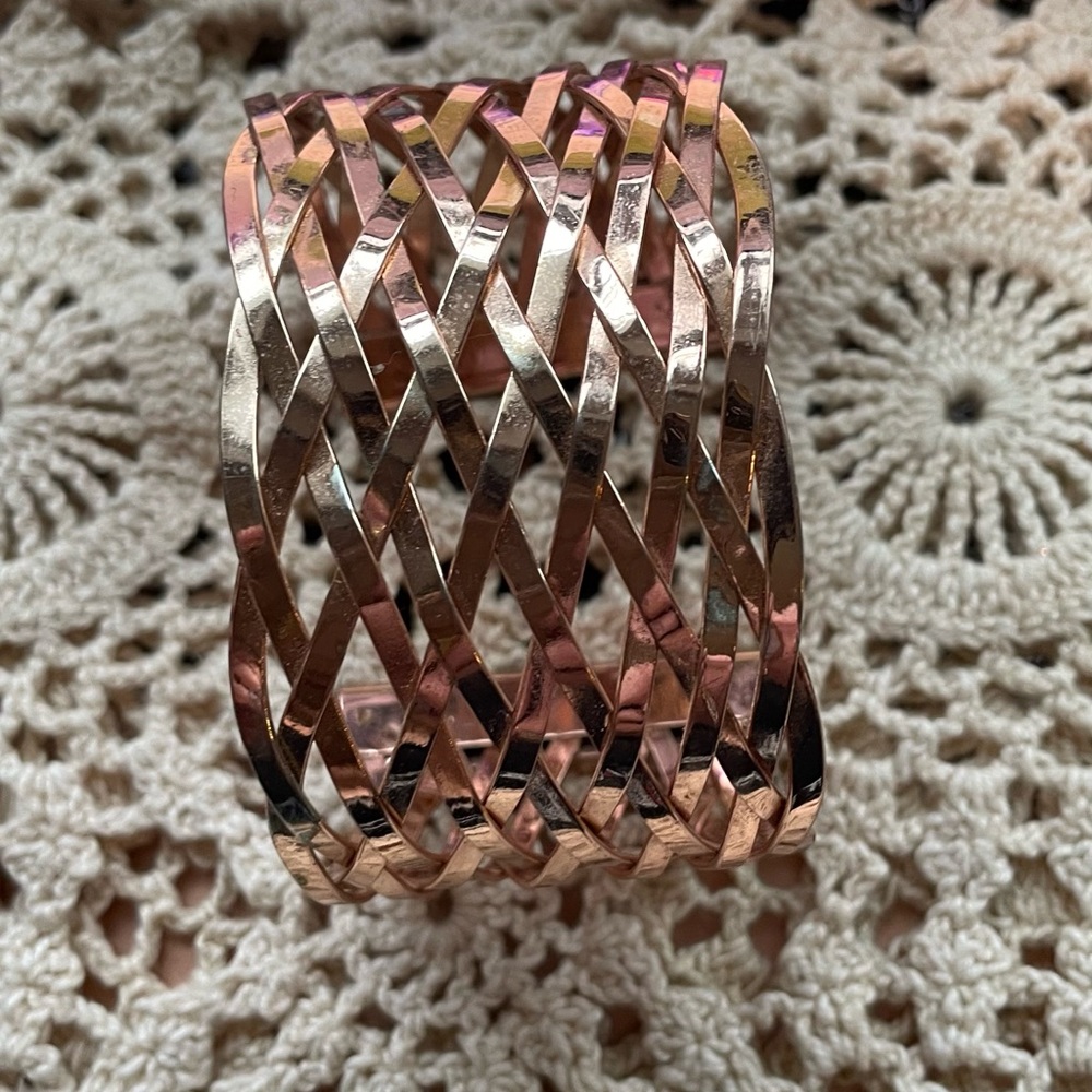 Rose gold cuff bracelet
